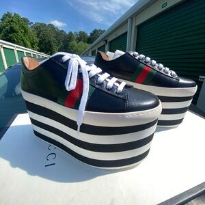 Gucci High Platform Ace Sneakers - size 37.5 - BNIB